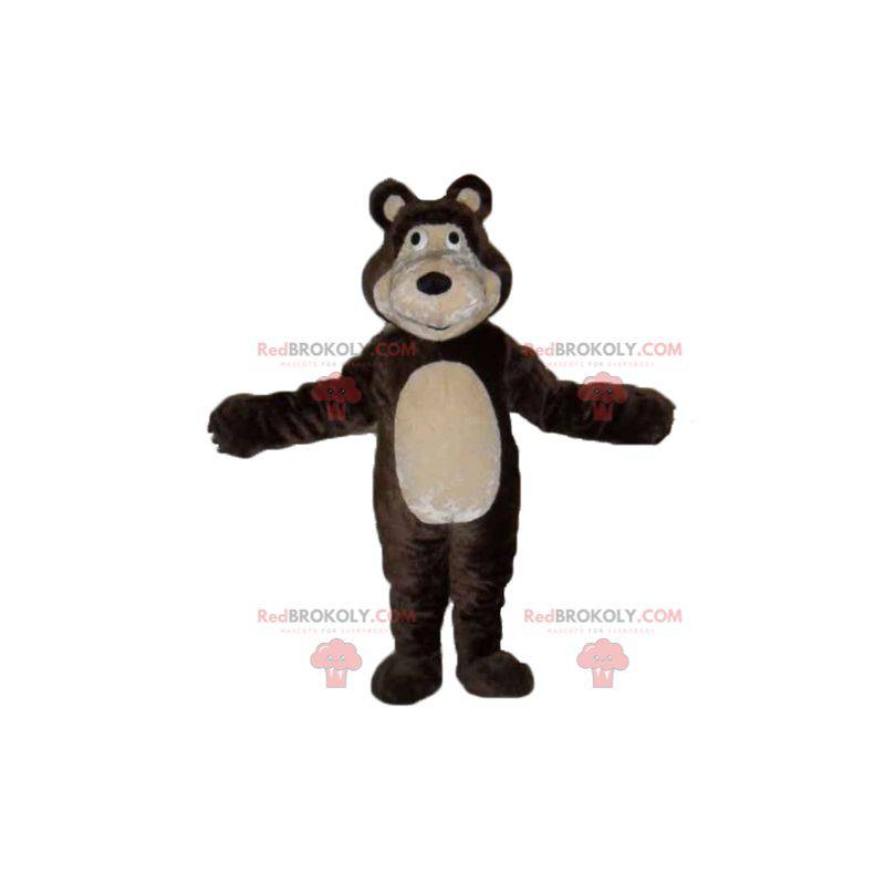 Gigante e commovente mascotte orso marrone e beige - Gigante e commovente mascotte orso marrone e beige -