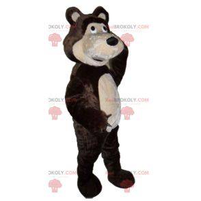 Obří a dojemný hnědý a béžový maskot medvěda - Redbrokoly.com