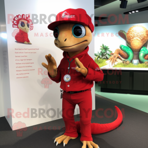 Red Geckos maskot drakt...