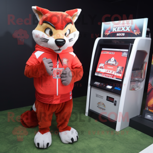 Red Lynx mascotte kostuum...