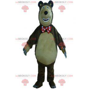 Big braun und beige Bär Maskottchen prall und lustig -