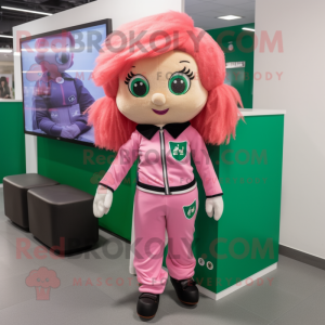 Roze Ierse vlag mascotte...