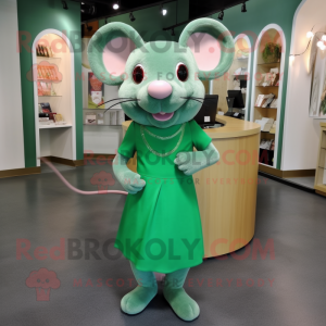 Grønn mus maskot kostyme...