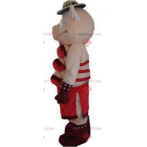 Roze slet mascotte met rood ondergoed - Redbrokoly.com