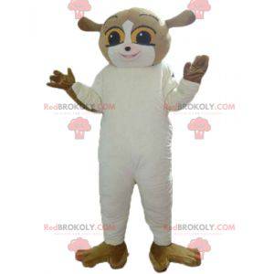 Mascote esquilo lêmure marrom e branco - Redbrokoly.com