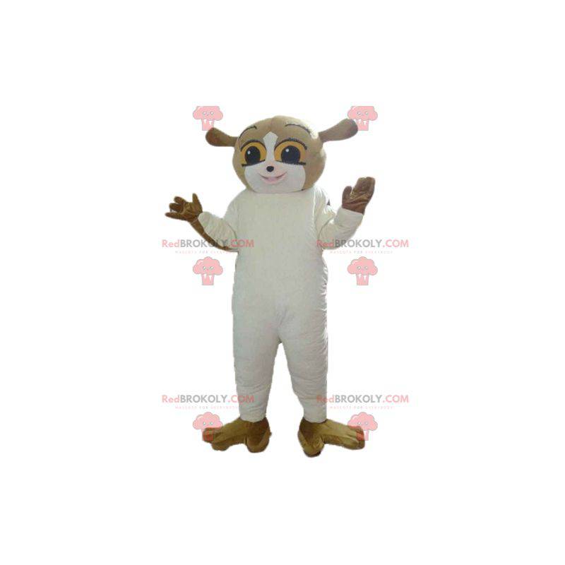 Brun og hvid lemur egern maskot - Redbrokoly.com