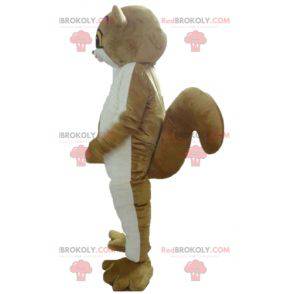 Mascote esquilo lêmure marrom e branco - Redbrokoly.com