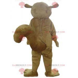 Mascote esquilo lêmure marrom e branco - Redbrokoly.com