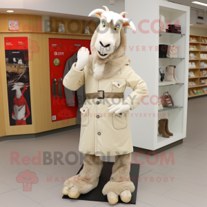 Beige ged maskot kostume...