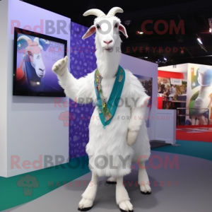 White Goat mascotte kostuum...