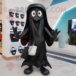 Black Squid maskot drakt...