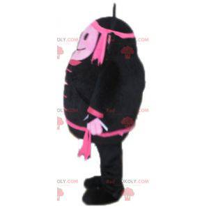 Mascote macaco preto e rosa - Redbrokoly.com