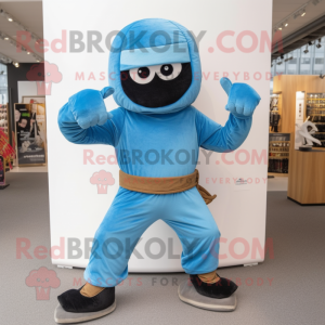 Sky Blue Ninja mascotte...