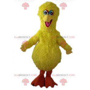 Stor fugl maskot berømt gul fugl av Sesame street -