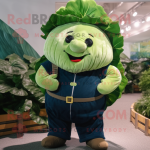 Navy Cabbage Leaf maskot...