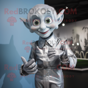 Silver Elf maskot kostume...