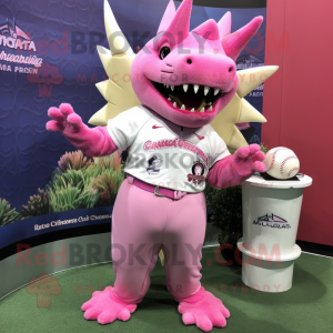 Pink Stegosaurus maskot...