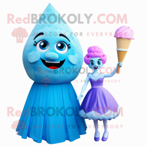 Blue Ice Cream mascotte...