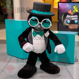 Teal Heart mascotte kostuum...