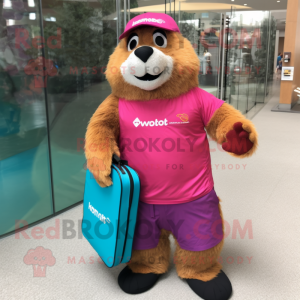 Magenta Marmot mascotte...