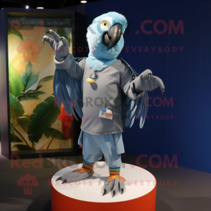 Grå Macaw maskot kostume...