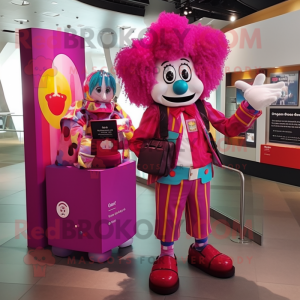 Magenta Clown mascotte...