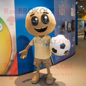 Tan Soccer Ball maskot...