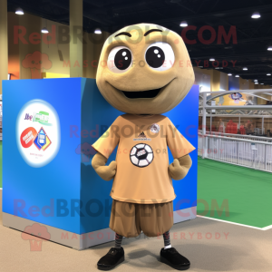 Tan Soccer Ball mascotte...