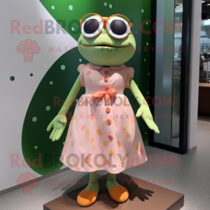 Peach Frog maskot kostume...