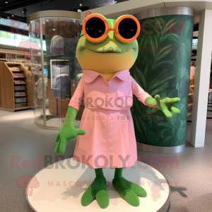 Peach Frog mascotte kostuum...