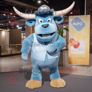 Sky Blue Yak mascotte...