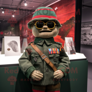 nan Soldier mascot costume character dressed with a Sweater and Ties