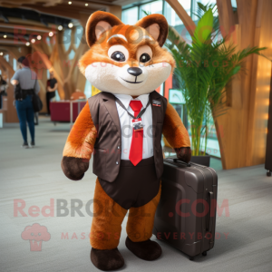 Brown Red Panda mascotte...