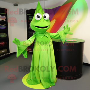 Lime Green Magician maskot...