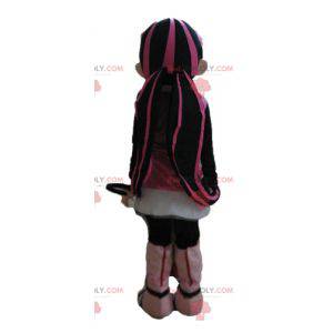 Gotisches Maskottchenmädchen mit gefärbtem Haar - Redbrokoly.com