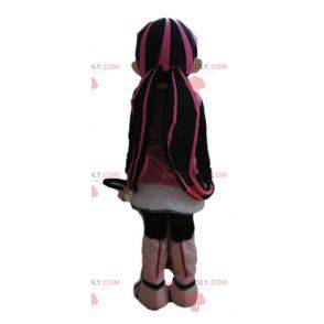 Mascotte gothique de fille aux cheveux colorés - Redbrokoly.com