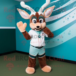 Teal Reindeer mascotte...