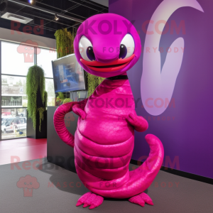 Magenta Snake maskot...