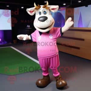 Pink Jersey Cow maskot...