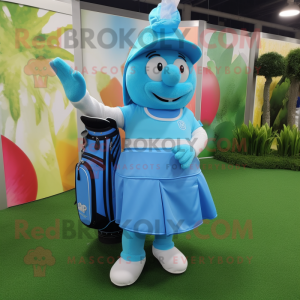 Cyan Golf Bag maskot...