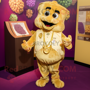 Gold Grape maskot kostume...