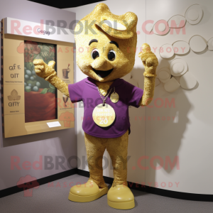 Gold Grape mascotte kostuum...