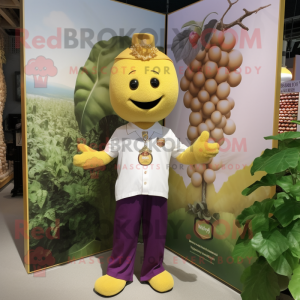 Gold Grape mascotte kostuum...