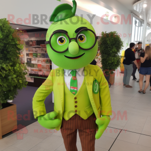 Lime Green Apple mascotte...