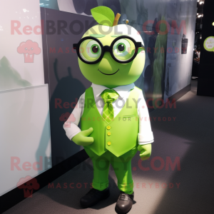 Lime Green Apple mascotte...