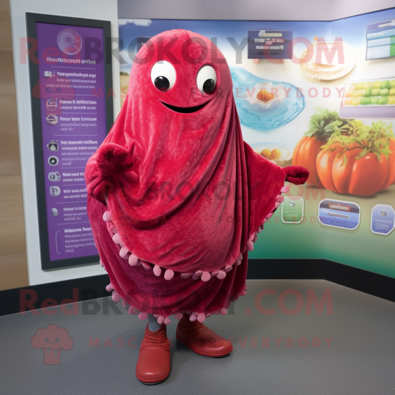 Rust Raspberry mascot costume character dressed with a Leggings and Shawls Rust Raspberry mascot costume character dressed with a Leggings and Shawls