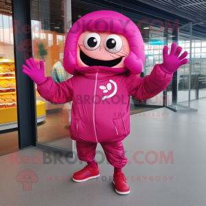 Magenta Croissant maskot...