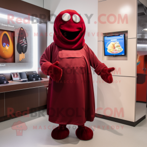 Maroon Pepper maskot kostym...