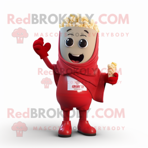 Red Pop Corn maskot kostume...