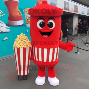 Red Pop Corn mascotte...